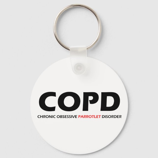 COPD - Chronische obsessive Parrotlet-Störung Schlüsselanhänger (Vorderseite)