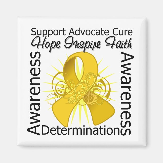 COPD Inspiration Spiral Ribbon Magnet (Vorne)