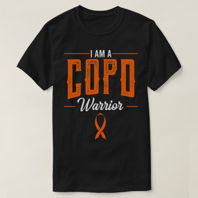 COPD Warrior Lungenerkrankung Emphysema Bron T-Shirt (Design vorne)