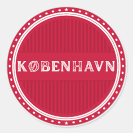 Copenhagen City Pride Emblem – Dänische Identität Runder Aufkleber
