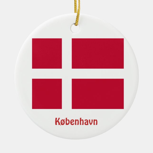 Copenhagen* Dänemark Weihnachtsverzierung Keramikornament (Vorne)