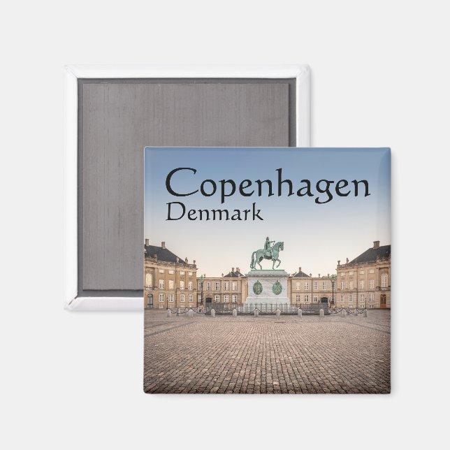 Copenhagen Denmark Souvenir Magnet (Vorderseite/Rückseite)