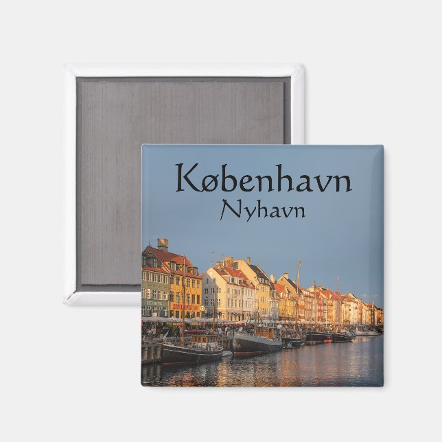 Copenhagen Denmark Souvenir Magnet (Vorderseite/Rückseite)