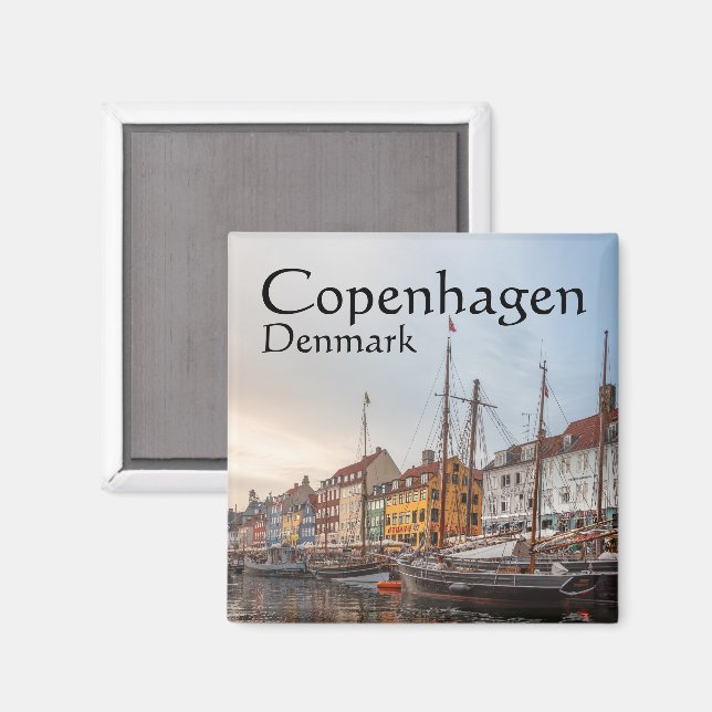 Copenhagen Denmark Souvenir Magnet (Vorderseite/Rückseite)
