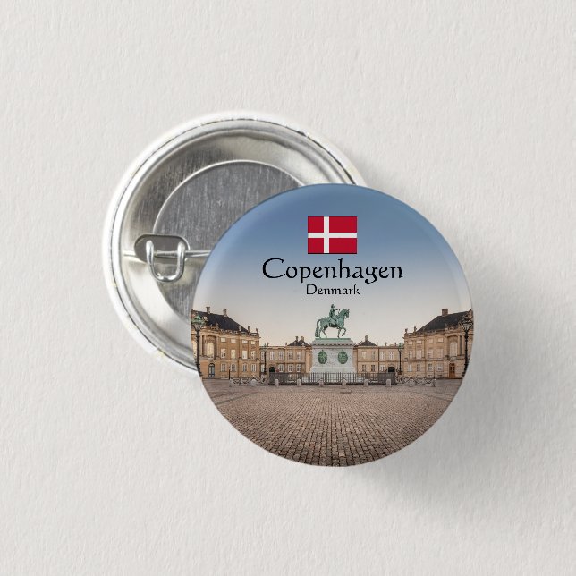 Copenhagen Souvenir Button (Vorne & Hinten)