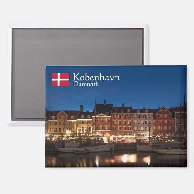 Copenhagen Souvenir Magnet (Vorderseite/Rückseite)
