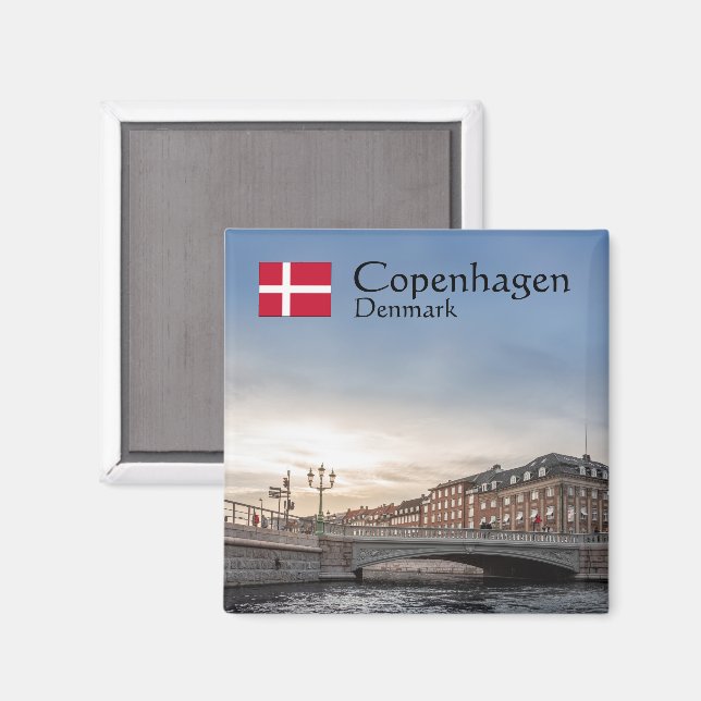 Copenhagen Souvenir Magnet (Vorderseite/Rückseite)