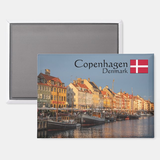 Copenhagen Souvenir Magnet (Vorderseite/Rückseite)