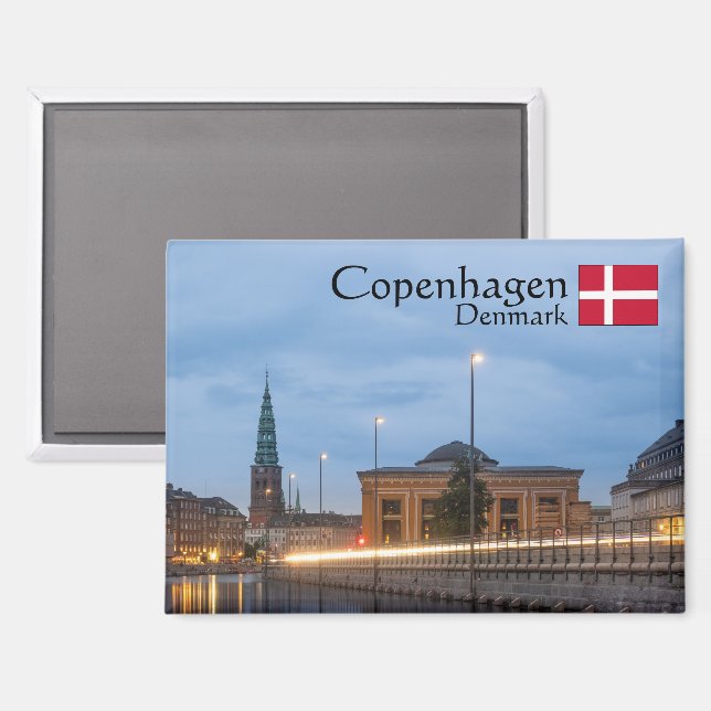 Copenhagen Souvenir Magnet (Vorderseite/Rückseite)