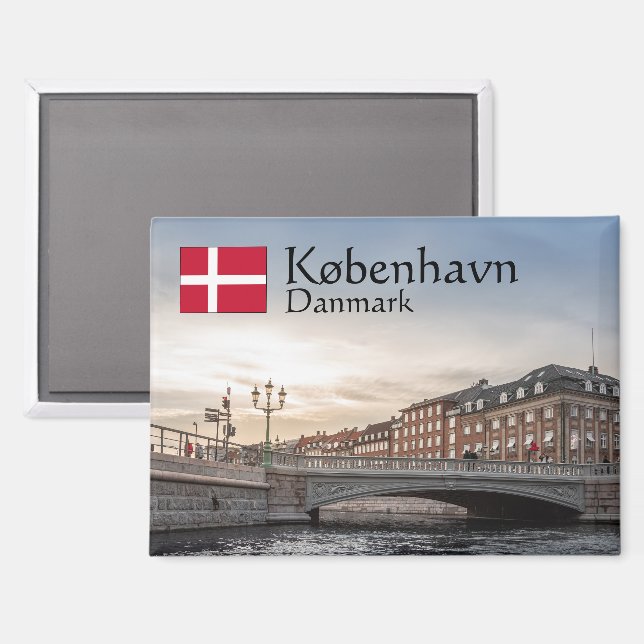 Copenhagen Souvenir Magnet (Vorderseite/Rückseite)