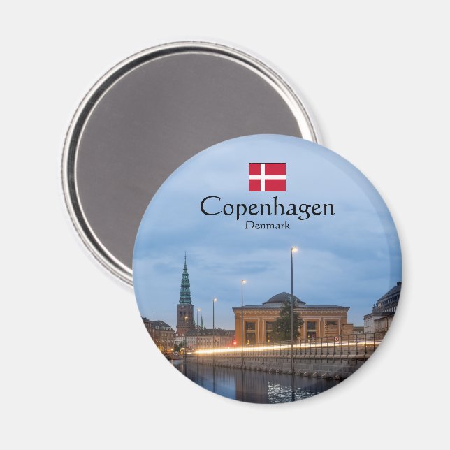 Copenhagen Souvenir Magnet (Vorderseite/Rückseite)