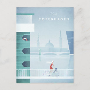 Copenhagen Vintage Travel Poster - Kunst - Postkar Postkarte