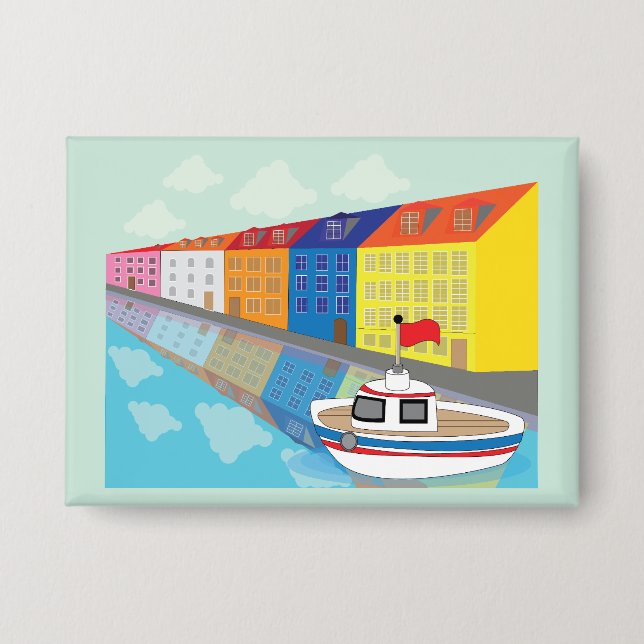 Copenhagen Waterfront District Button (Vorderseite)