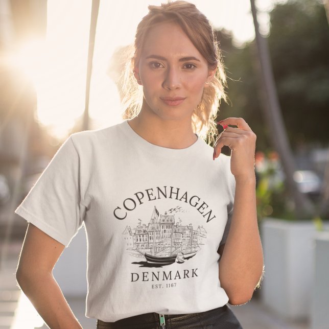 Copenhaguen Denmark vintage Landscape T-Shirt (Von Creator hochgeladen)