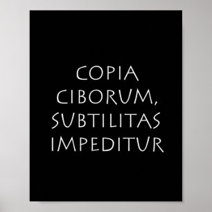 Copia ciborum subtilitas hemeditur poster