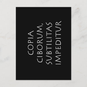 Copia ciborum subtilitas hemeditur postkarte