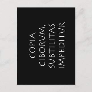 Copia ciborum subtilitas hemeditur postkarte