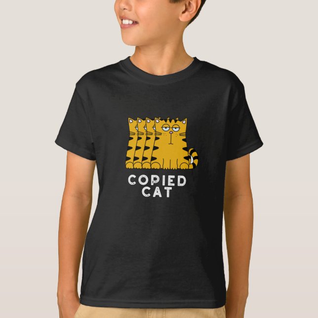 Copied Cat Funny Animal Pub Dark BG T-Shirt (Vorderseite)