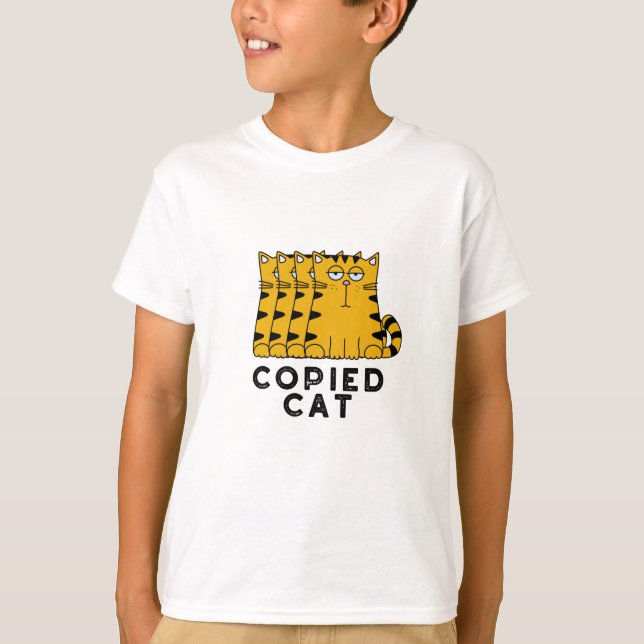 Copied Cat Funny Animal Puff T-Shirt (Vorderseite)