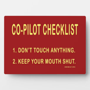Copilot Checklist: Home: Signs: Fotoplatte