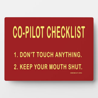 Copilot Checklist: Home: Signs: Fotoplatte