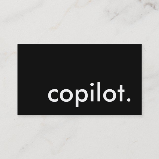 Copilot. Visitenkarte (Vorderseite)