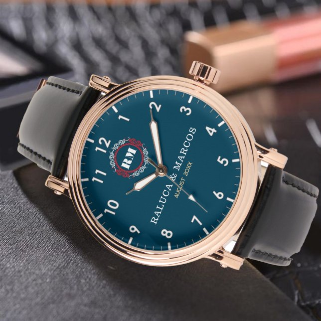 Cople names minimal navy monogram  armbanduhr (Von Creator hochgeladen)