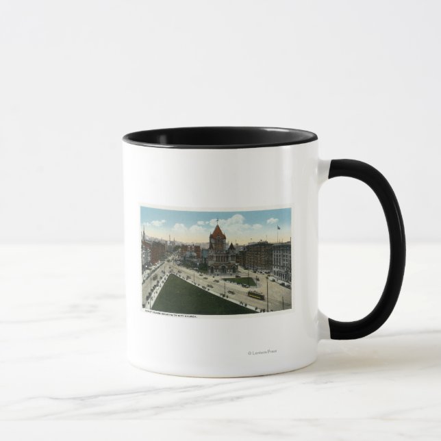 Copley Square Aussicht auf die Dreifaltigkeitskirc Tasse (Rechts)