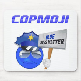 CopMoji - blaue Leben-Angelegenheits-Mausunterlage Mousepad
