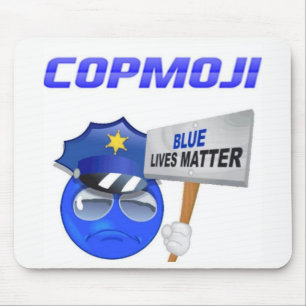 CopMoji - blaue Leben-Angelegenheits-Mausunterlage Mousepad