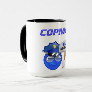 CopMoji - blaue Leben-Angelegenheits-Tasse Tasse
