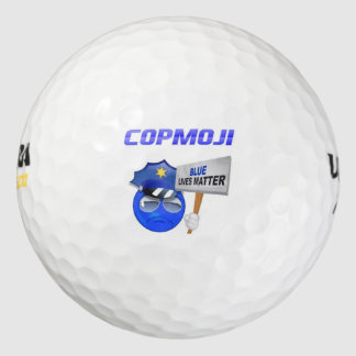 CopMoji - Blue Lives Matter Golf Balls 3 Pack Golfball