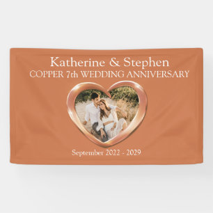Copper 7. Hochzeitstag Foto-Banner Banner