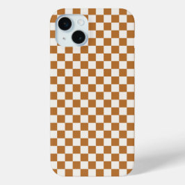 Copper and eggshell checkerboard pattern Case-Mate iPhone hülle