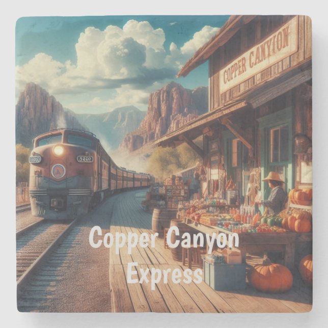 Copper Canyon Express Steinuntersetzer (Vorderseite)