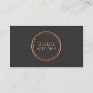 Copper Circle Logo mit Dk Grau Visitenkarte