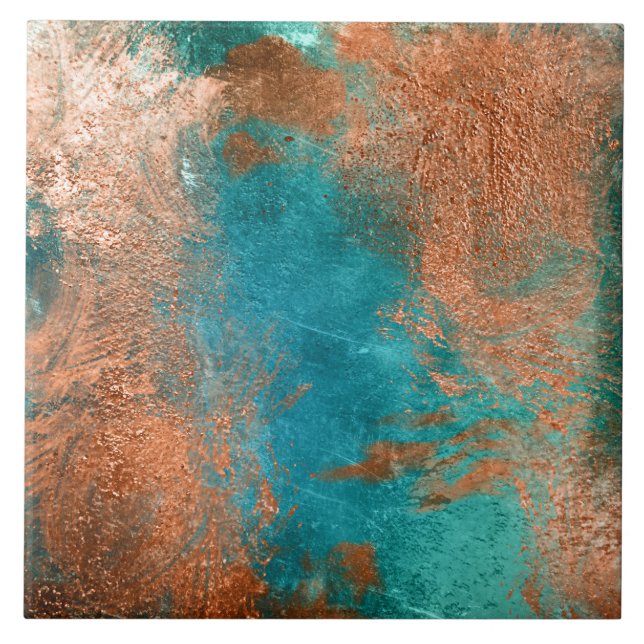 Copper Distressed Patina Fliese (Vorderseite)