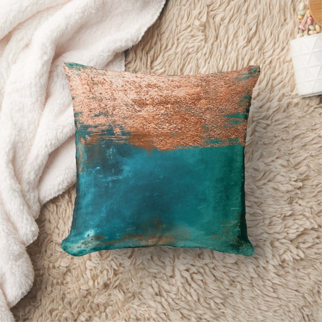 Copper Distressed Patina Kissen (Decke)