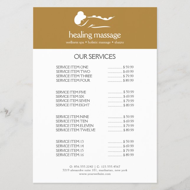 COPPER FRAMAN STONE MASSAGE Wellness Day Wellness- Flyer (Vorne)