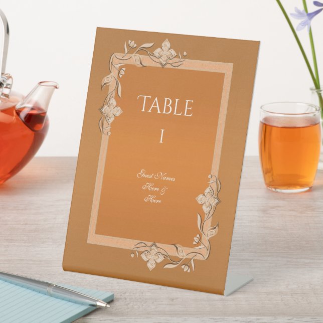 Copper Gem & Glitzer 7. Hochzeitstag   Sockelschild (In Situ)