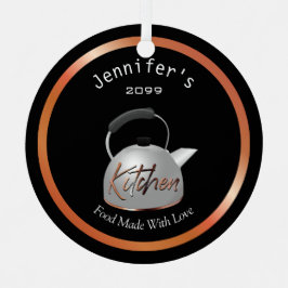 Copper Kitchen Food Made With Love Ornament Aus Metall