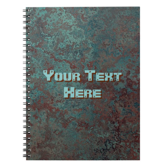 Copper-Korrosion Text Print Notebook Notizblock (Vorderseite)