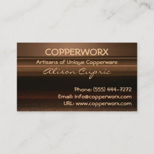 COPPER METALLIC Business Cards Visitenkarte