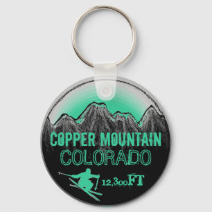 Copper Mountain Colorado aquamarine Skikarte Schlü Schlüsselanhänger