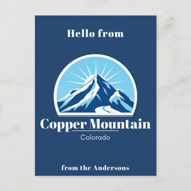 Copper Mountain Colorado Blue Postcard Postkarte (Vorderseite)