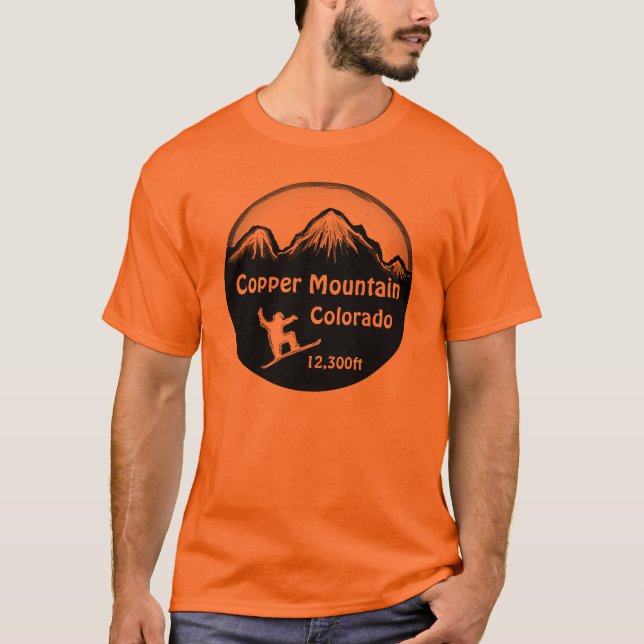 Copper Mountain Colorado Orange Snowboard Tee (Vorderseite)