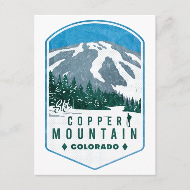 Copper Mountain Colorado Ski Abzeichen Postkarte (Vorderseite)