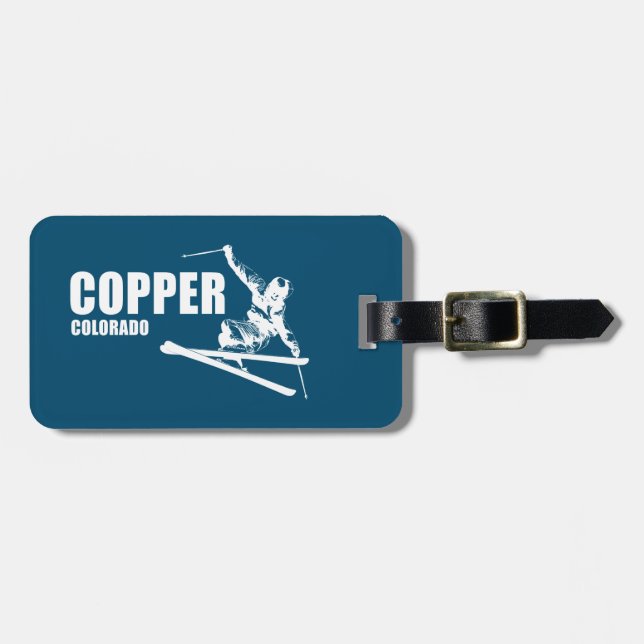 Copper Mountain Colorado Skier Gepäckanhänger (Vorderseite horizontal)