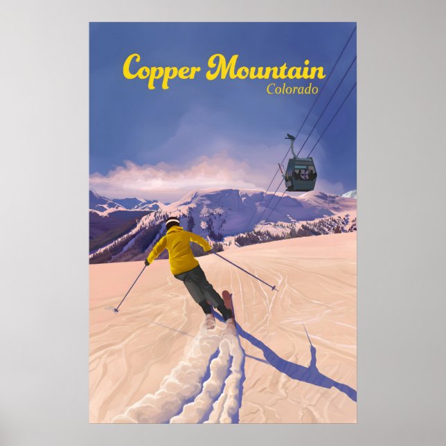 Copper Mountain Colorado Skigebiet Reiseplakat Poster (Vorne)