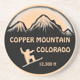 Copper Mountain Colorado Snowboard Art Untersetzer